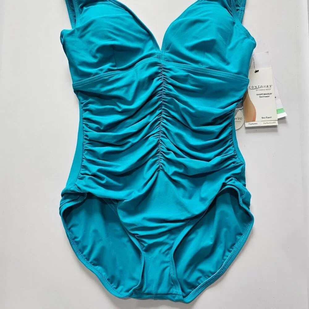 Coco Reef Contours Solitare V-Neck Underwire Tummy-Control One Piece - Picture 5 of 11